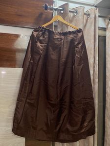 Dark Brown Half Pattern Saree