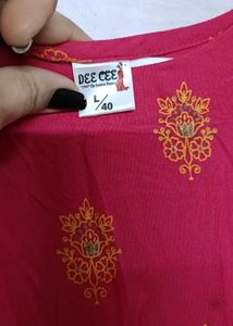 Pink &amp; Gold Anarkali Dress