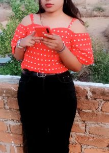 Off Shoulder Red Top ❤️summer Special