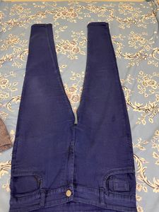 Navy Blue Denim Jeans