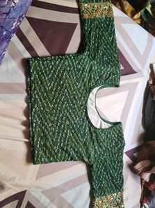 Green Embroidered Blouse
