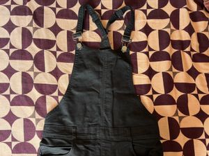 Black Denim Overalls Dungarees
