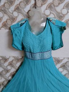 Elegant Blue Anarkali Kurta