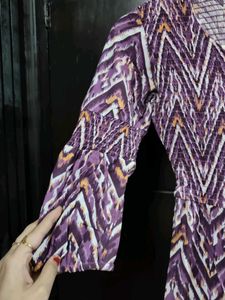 Boho Chic Purple Print Maxi Dress
