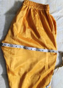 XL Kurta Pant dupatta Set In Golden Mustard Colour