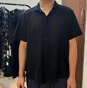 Black Button-Down Shirt