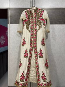 Ivory Dress Wid Multi Handwork