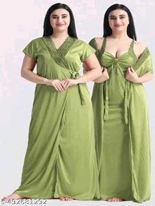 Olive Green Nighty Set