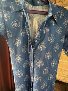 Blue Printed Jumpsuit