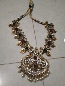 Elegant Gold-Plated Indian Jewelry Set