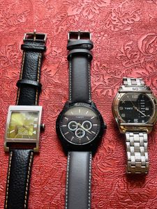 2 Timex Multifunction And 1 Fastrack Watch Combo