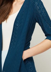 Blue Embroidered Shrug