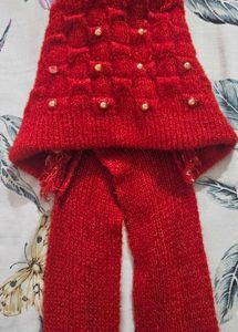 Cute Red Hat &amp; Scarf Set