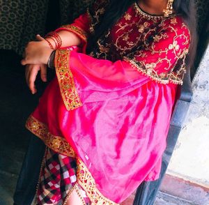 Frock Set With Tulip Salwar