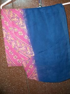 Pink And Blue Dupatta