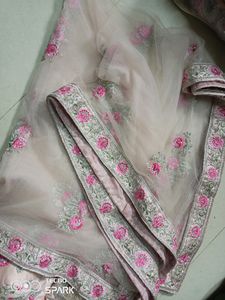 pink fully embroidery work lehenga