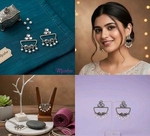 Silver Tone Drop Earrings