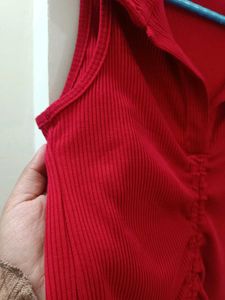 Red Sleeveless Top