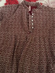Maroon Diamond Print Tunic