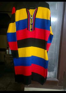 Beautiful Multicolour Woollen Kurti In Xl Size