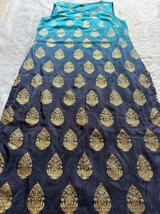Aurelia Teal &amp; Gold Print Top