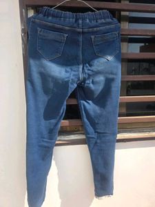 Stylish Blue Denim Joggers