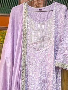 Chic &amp; Comfortable Long Frock Dress with Dupatta