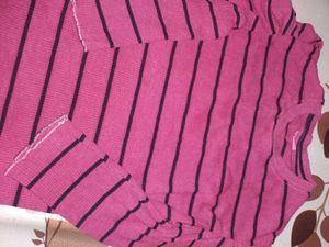 Cute Striped Top &amp; Jeans Set
