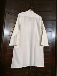 Khaadils Men White Cotton Casual Kurta
