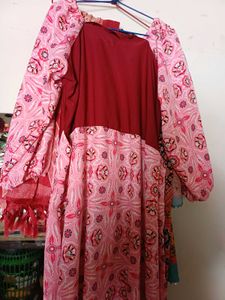 Stylish maroon Printed Kurta