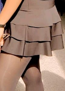 Black Mini Skirt With Layers