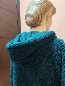 Teal Fleece Zip-Up Hoodie