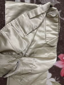 Satin Cargo Pants