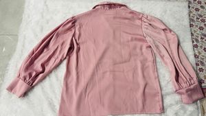 Elegant Pink Satin Shirt for Women 💗