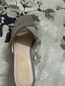 Sparkly Silver Flats