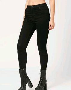 Women Slim High Rise Black Jeans