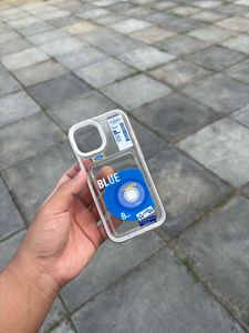 Geometric Blue phone case for an iPhone 15