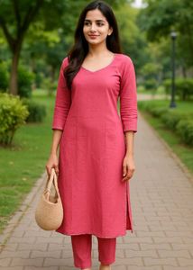 Elegant Pink Kurta Set