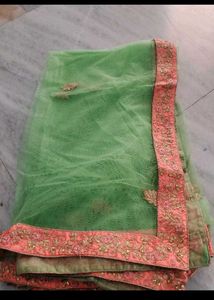 Peach Embroidered Lehenga choli