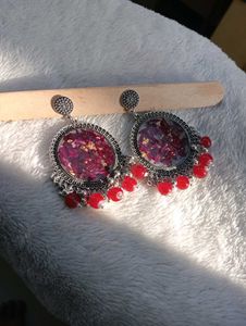 Red Resin Jhumka