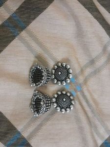 oxidised silver earrings