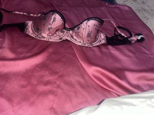 Satin Floral Bra