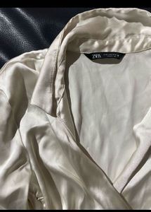 Zara Satin Wrap Dress