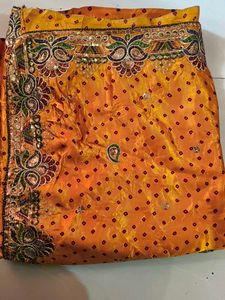 Elegant Yellow Embroidered Saree