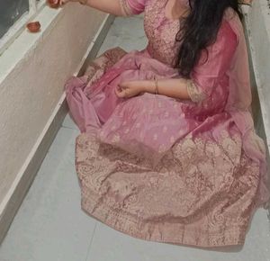 English Color Long Top With Skirt