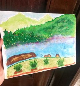 Hand drawn Landscape Painting