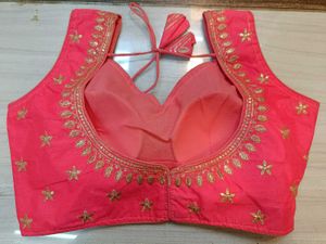 Rani Pink Sabyasachi Sleeveless Blouse