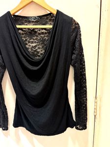 Beautiful Cowl Neck Lace  Top