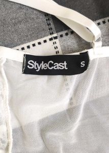 White Georgette Bralette Crop Top