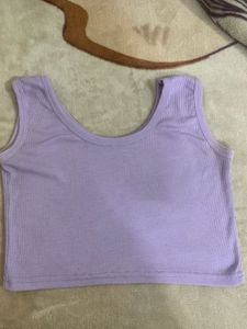 Offer 🥳 Lilac Ribbed Crop Tank Top